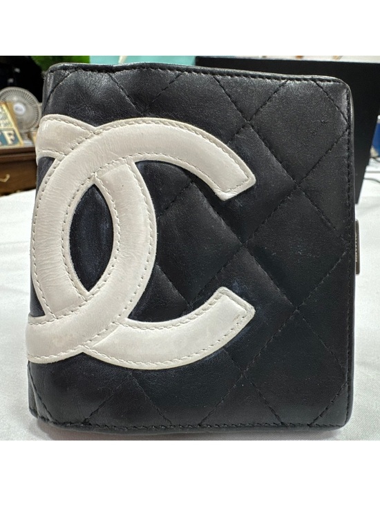 CHANEL Handbags - CHANEL Black Camden Double Sided Leather Calf Skin Wallet Small